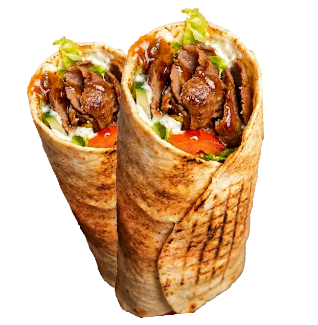Classic pita kebab rollo