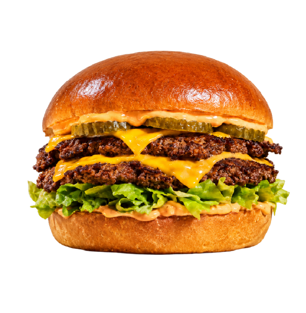 Smash burger z wołowiną i cheddarem